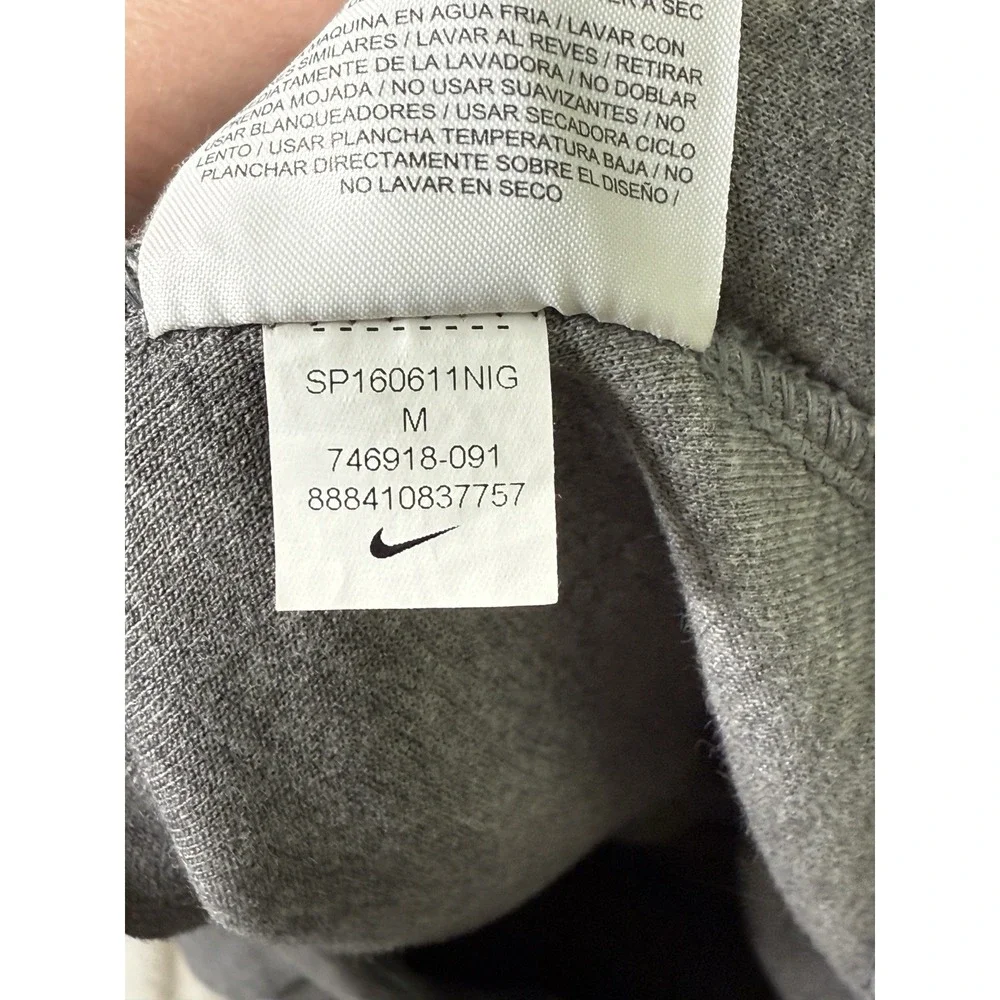 Nike Tech Fleece Dress Womens M Gray Short Sleeve Sweatshirt‎ Tunic 746918-091